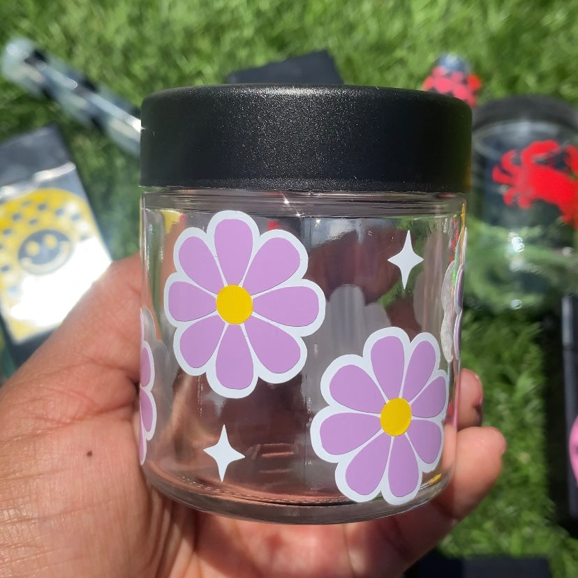Flowers Stash Jar